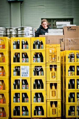 ParkCity Live terrein in opbouw. Aanleg van de drankvoorraad