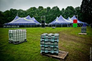 ParkCity Live terrein in opbouw 90' Stage en dance Palace