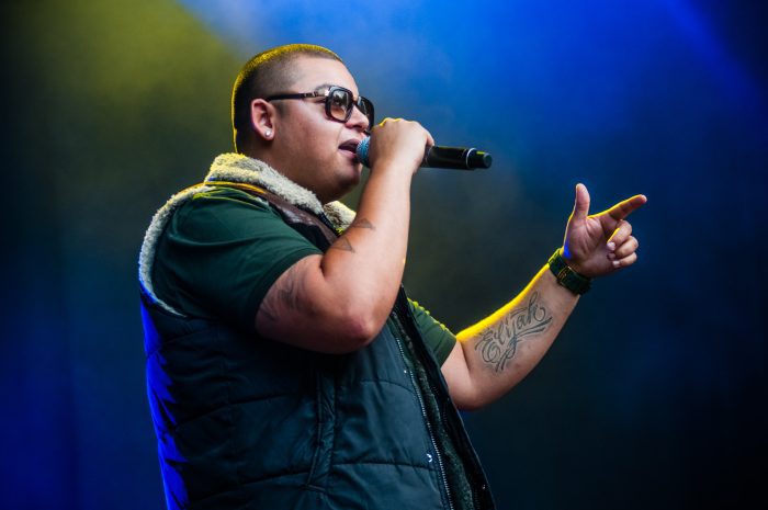 Ali-B (& Brownie Dutch, Yes-R en Daryll) live tijdens ParkCity Live, Heerlen 6-7-2014