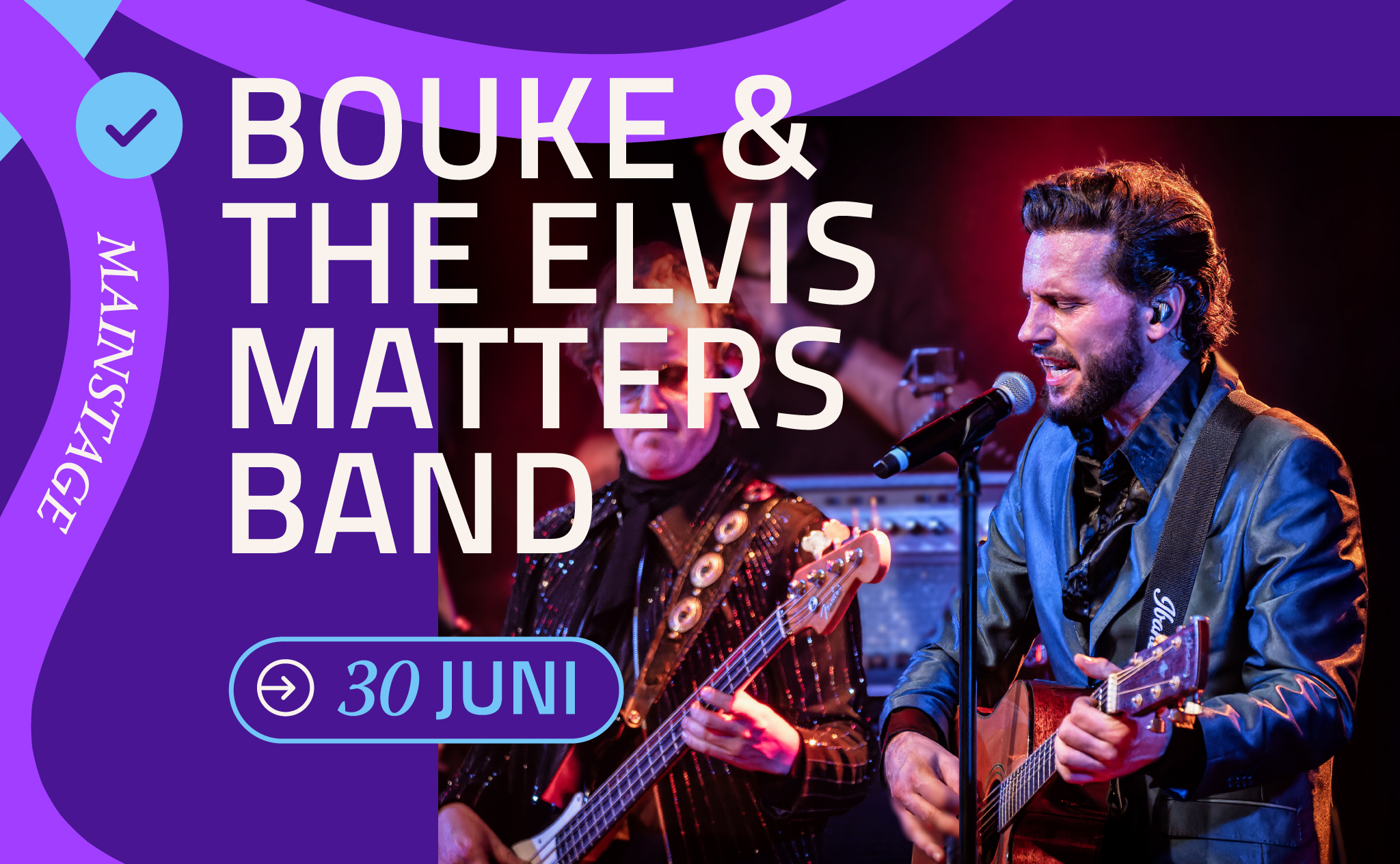 BOUKE & THE ELVIS MATTERS BAND speelt zondag live op ParkCity Live 2024